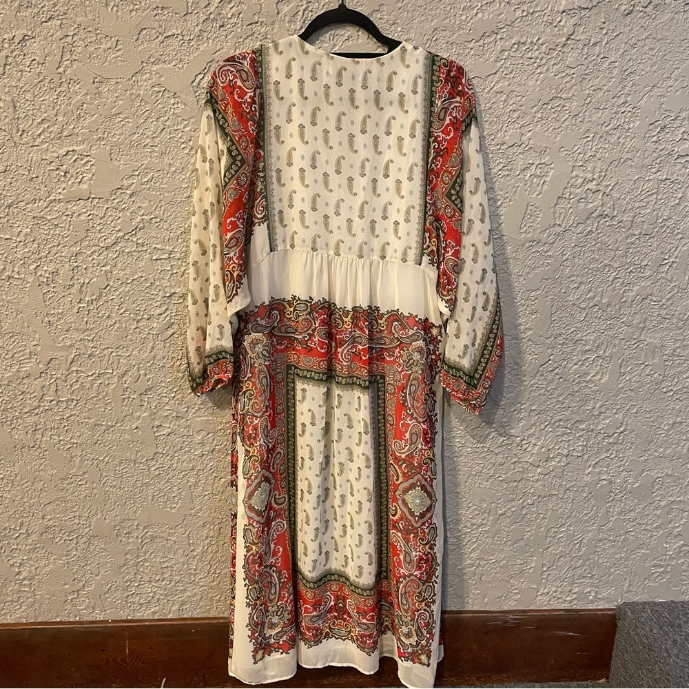 MANGO | chiffon midi flowy paisley dress - Picture 6 of 6